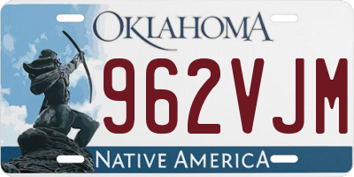 OK license plate 962VJM