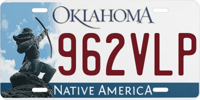 OK license plate 962VLP
