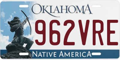 OK license plate 962VRE