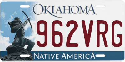 OK license plate 962VRG