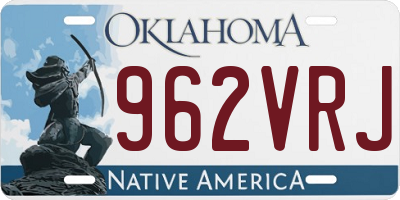 OK license plate 962VRJ