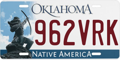 OK license plate 962VRK