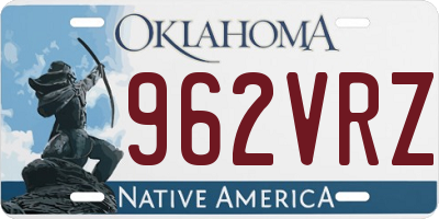OK license plate 962VRZ