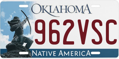 OK license plate 962VSC