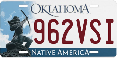 OK license plate 962VSI