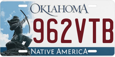 OK license plate 962VTB