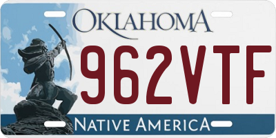 OK license plate 962VTF