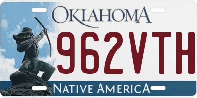 OK license plate 962VTH