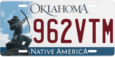 OK license plate 962VTM