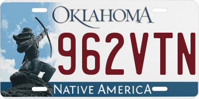 OK license plate 962VTN