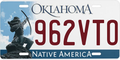 OK license plate 962VTO