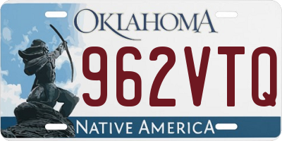 OK license plate 962VTQ