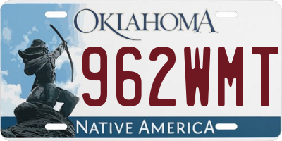 OK license plate 962WMT