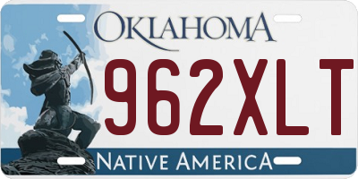 OK license plate 962XLT
