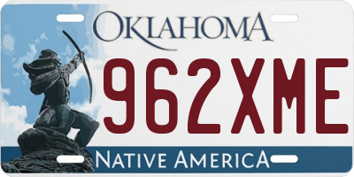 OK license plate 962XME