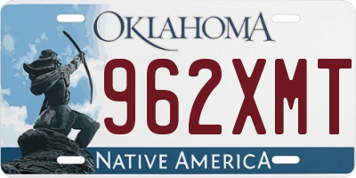 OK license plate 962XMT
