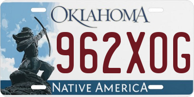 OK license plate 962XOG