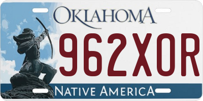 OK license plate 962XOR