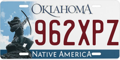 OK license plate 962XPZ