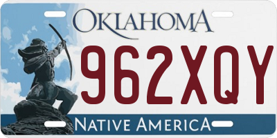 OK license plate 962XQY