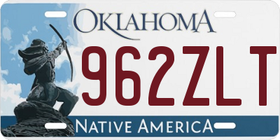 OK license plate 962ZLT