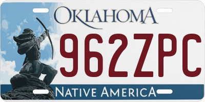 OK license plate 962ZPC