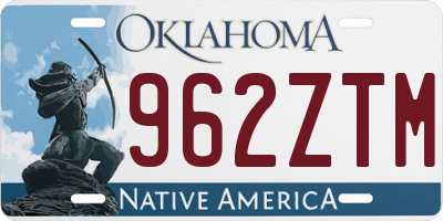 OK license plate 962ZTM