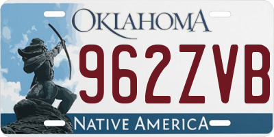 OK license plate 962ZVB