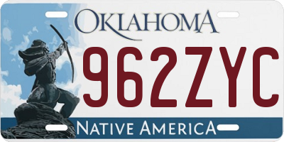 OK license plate 962ZYC