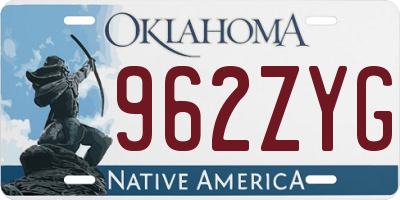 OK license plate 962ZYG