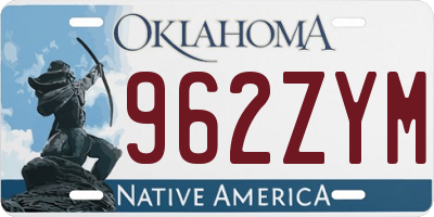 OK license plate 962ZYM