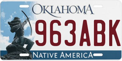 OK license plate 963ABK