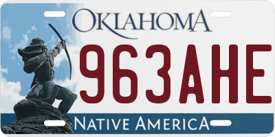 OK license plate 963AHE