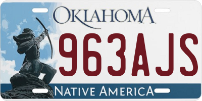 OK license plate 963AJS