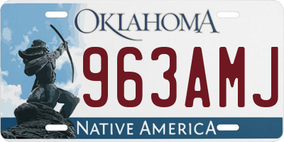 OK license plate 963AMJ