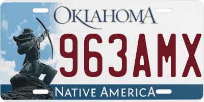 OK license plate 963AMX