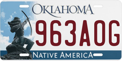 OK license plate 963AOG