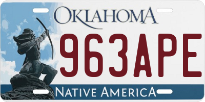 OK license plate 963APE