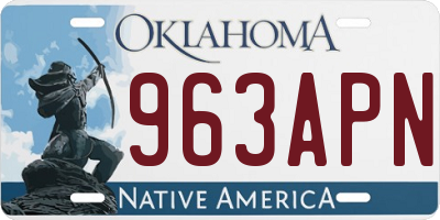 OK license plate 963APN