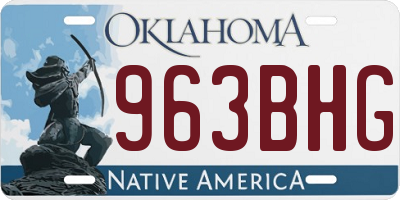OK license plate 963BHG