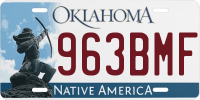 OK license plate 963BMF