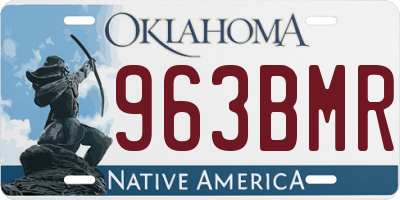 OK license plate 963BMR