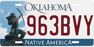 OK license plate 963BVY