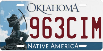OK license plate 963CIM