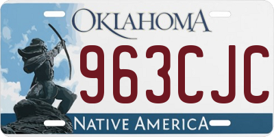 OK license plate 963CJC