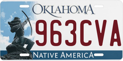 OK license plate 963CVA