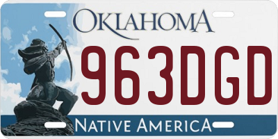 OK license plate 963DGD