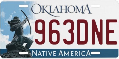 OK license plate 963DNE