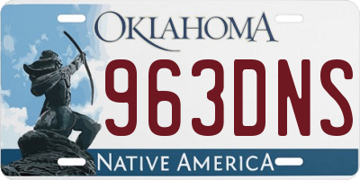 OK license plate 963DNS