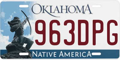 OK license plate 963DPG